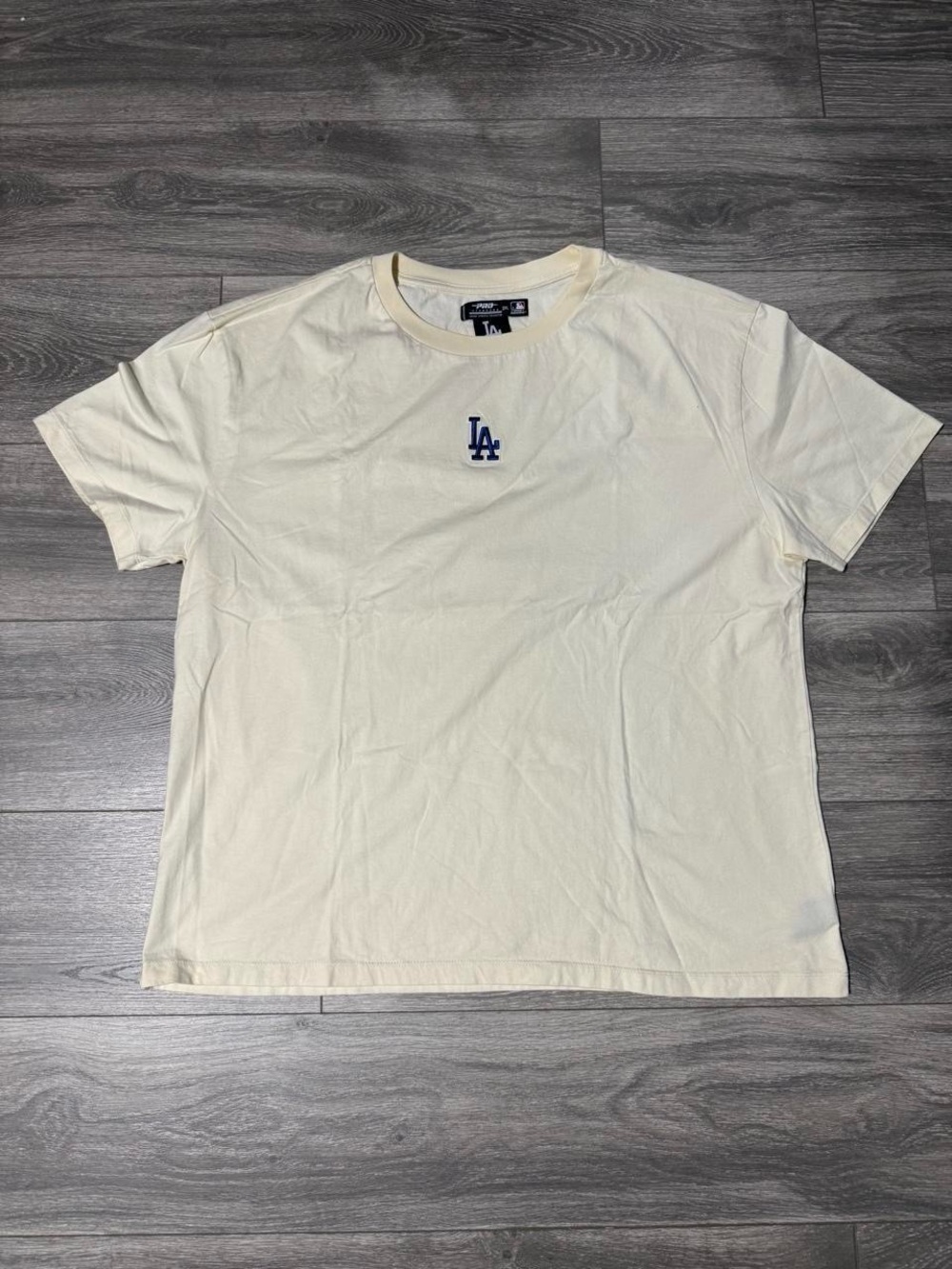 LA Logo Cream Short Sleeve Men’s Tee